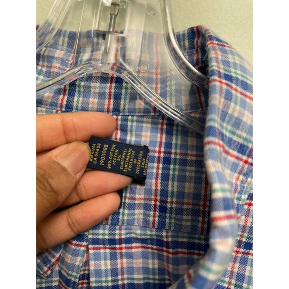 Ralph Lauren Men’s Button Up Shirt Long Sleeve XXL Slim Fit Stretch Oxford Blue - Picture 3 of 8
